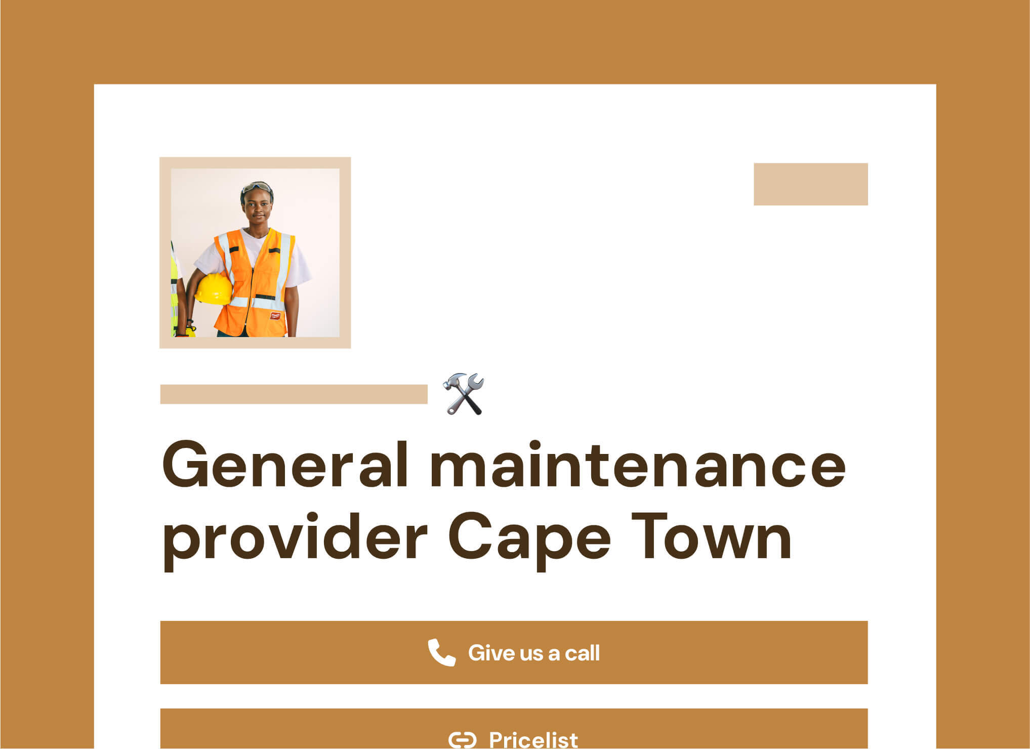 General maintenance service
